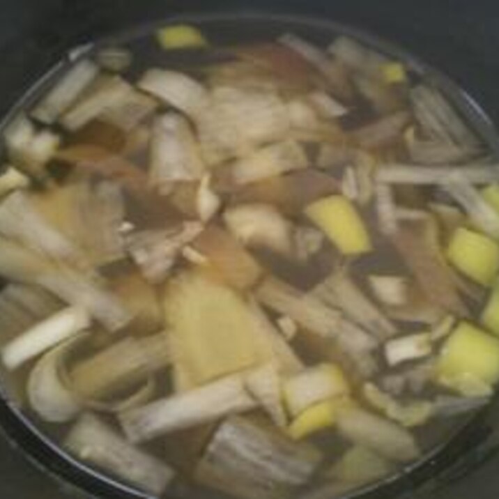 ネギと冥加の中華スープ